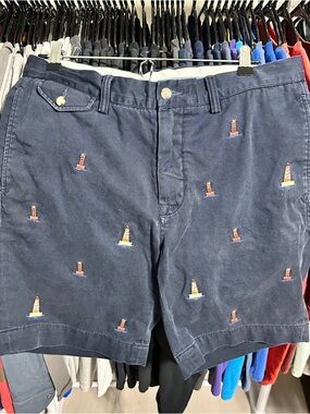 Polo by Ralph Lauren Chino Navy Embroidered Lighthouse Shorts